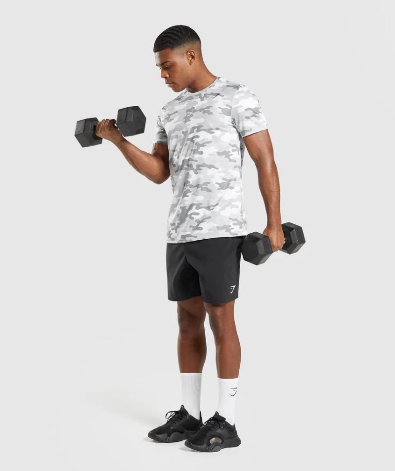 Men's Gymshark Arrival T-Shirts Camo | NZ 6IXKCA